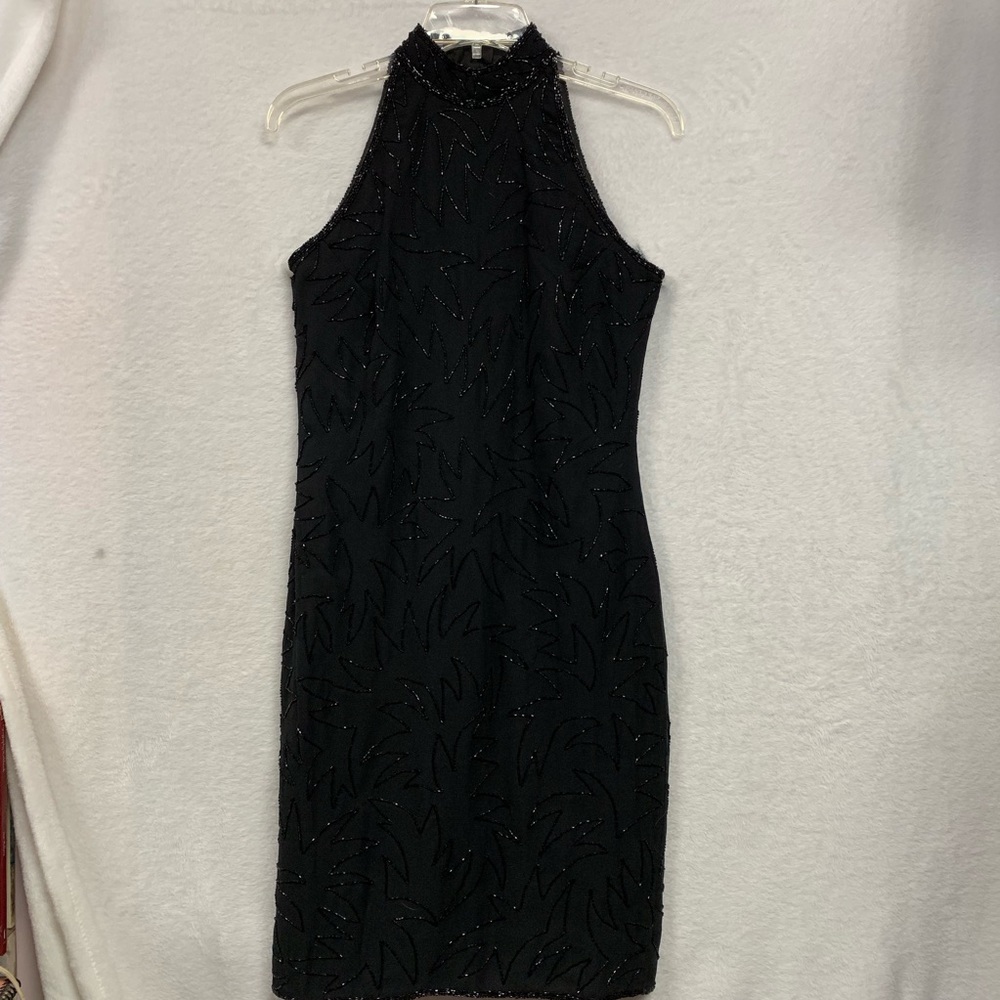 NWT Stunning Beaded Dress Black w Small